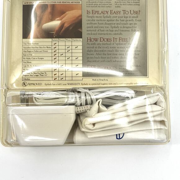 VTG 80's Epilady C1000 3 Coil Epilator White Hair Removal NEW OLD STOCK SEALED - Picture 12 of 13